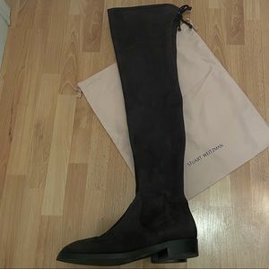 Stuart Weitzman Jocey Over the Knee Boots Sz 7.5 Slate